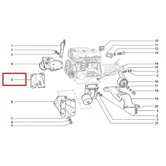 Držiak motora pravý 2121-1001003
